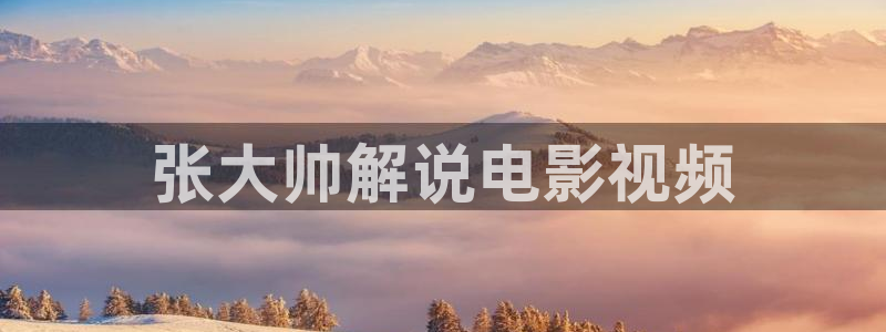 511电影秋霞：张大帅解说电影视频