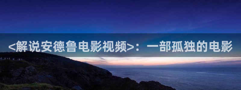 2828电影网秋霞：<解说安德鲁电影视频>：一部孤独的电影